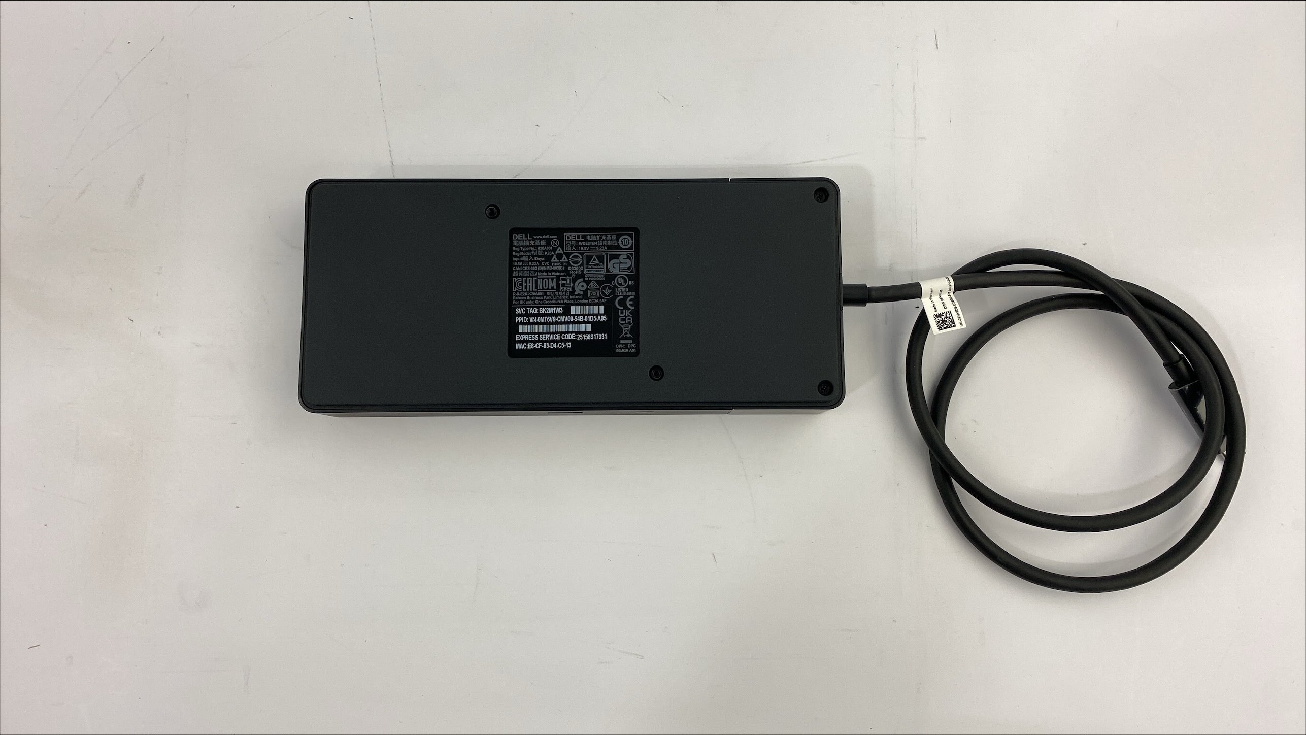 Dell WD22TB4 Docking Station Used
