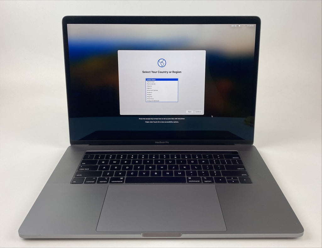 Apple MacBook Pro Retina A1990 15.4-inch 2018 Touch Bar i7-9750H 2.6 16GB RAM 512GB SSD macOS 14 Sonoma