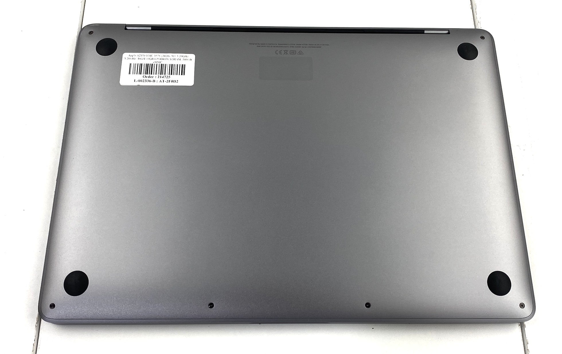 MacBook Pro A2338 EMC 3578 (2020) M1 3.20GHz 3.20GHz 16GB 500GB eMMC B